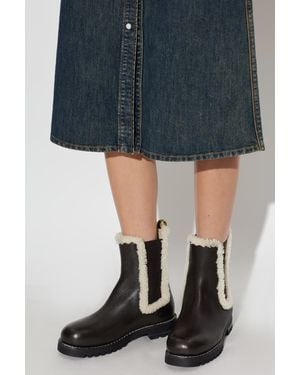 Fendi Leather Chelsea Boots - Black