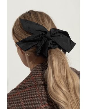 Moschino Hair Scrunchie With Monogram - Black
