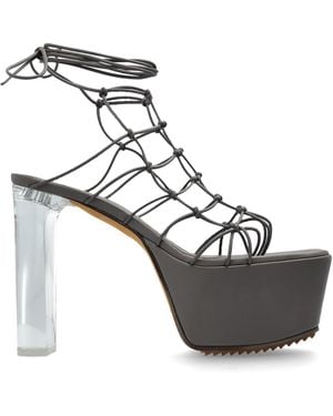 Rick Owens Platform Shoes 'Web Platform' - Grey