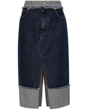Marni Denim Skirt With A Slit - Blue