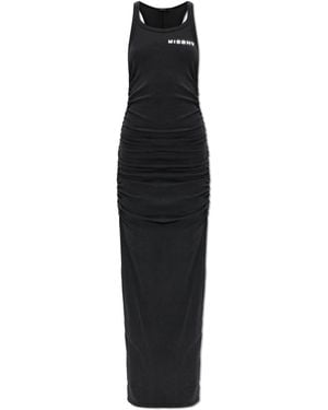 MISBHV Long Dress With A Back Slit - Black