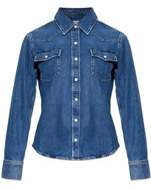 FRAME Denim Shirt With Pockets - Blue