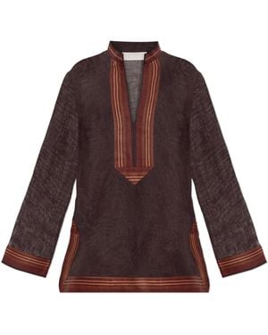 Tory Burch Linen Top - Red