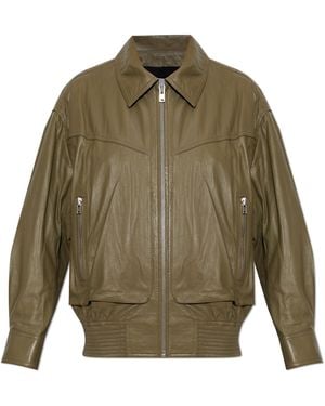 IRO Leather Jacket 'Elif' - Green