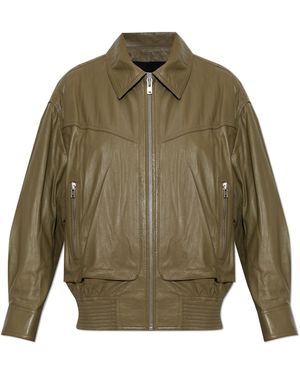 IRO Leather Jacket 'Elif' - Green