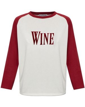 Acne Studios Cotton Long-Sleeve T-Shirt - Red