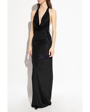DSquared² Long Dress With Open Back - Black
