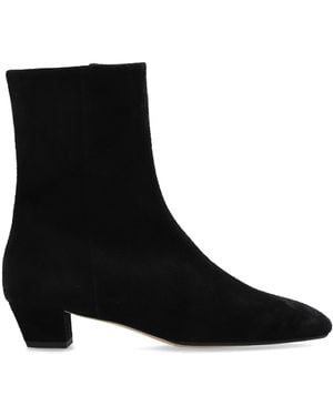 Aeyde Suede Heeled Ankle Boots 'Yasmin' - Black