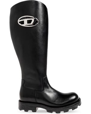 DIESEL Leather Boots 'D-Hammer' - Black