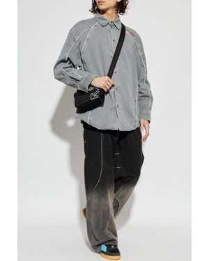 Off-White c/o Virgil Abloh Shirt With Embroidered Logo - Gray