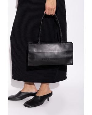 Issey Miyake Logo Shoulder Bag - Black