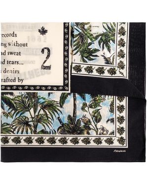 DSquared² Scarf With Print - Black