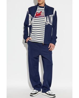 Balmain Sweatshirt With Printed Logo - Blue