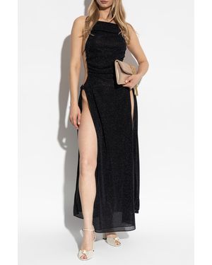 Oséree Dress Finished With Lurex Thread - Black