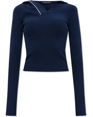 Y. Project Ribbed Top - Blue