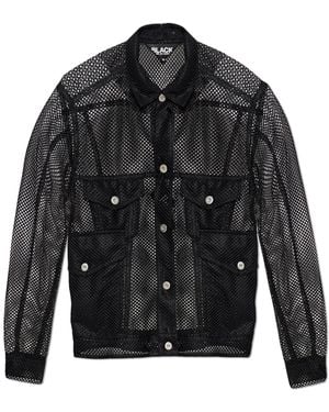 Comme des Garçons Transparent Shirt With Pockets - Black