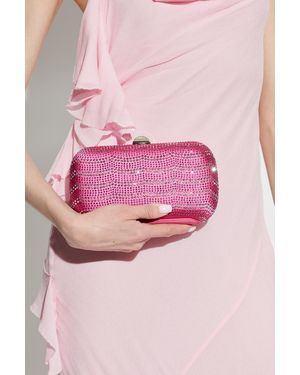 Rodo Clutch With Cubic Zirconia - Pink
