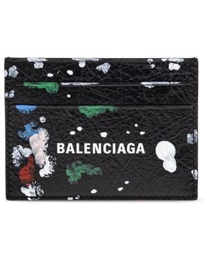 Balenciaga Leather Card Holder - Black