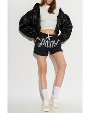 Palm Angels Shorts With Logo - Black