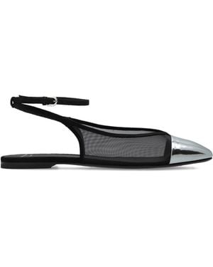 Emporio Armani Backless Ballet Flats - Black