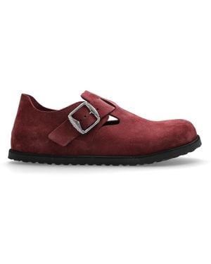 Birkenstock Suede Shoes 'London Bs' - Red