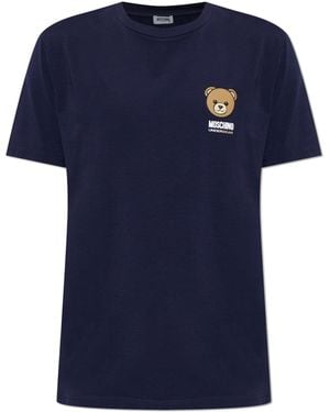 Moschino T-Shirt With Logo - Blue