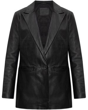 AllSaints Leather Blazer "Deri" - Black
