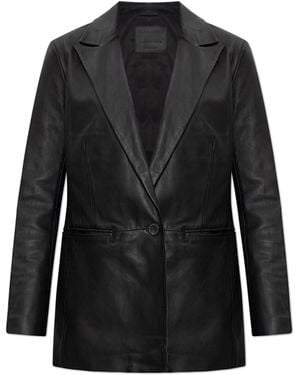 AllSaints Leather Blazer "Deri" - Black