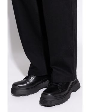 Fendi Leather Shoes "Force Light" - Black