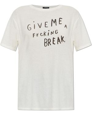 R13 T-Shirt With Print - White