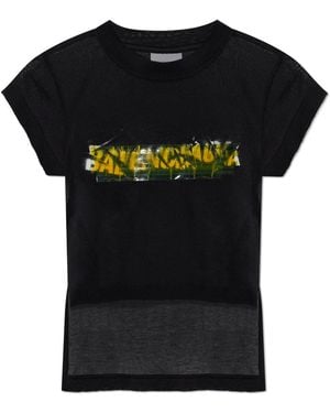 Balenciaga Asymmetrical Cut T-Shirt - Black