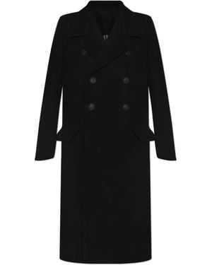 Rick Owens Double-Breasted Coat - Black