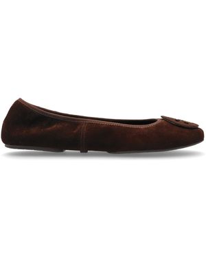 Tory Burch "Reva Travel" Ballet Flats - White