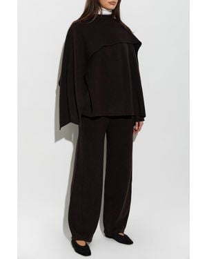 Lisa Yang 'Nessa' Cashmere Cardigan With Scarf - Black