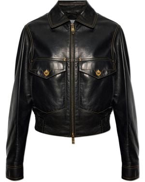 Versace Leather Jacket - Black