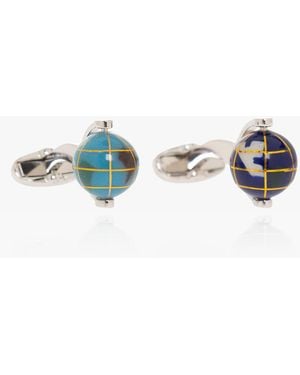 Paul Smith Logo-Engraved Cufflinks - Multicolour