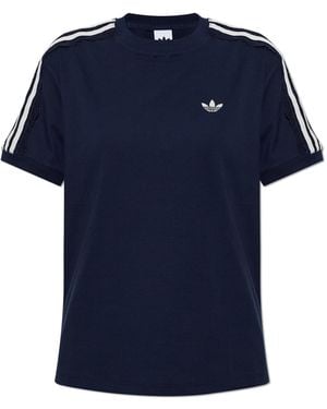 adidas Originals T-Shirt With Embroidered Logo - Blue