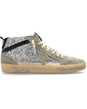 Golden Goose Mid-Top Sports Shoes "Mid Star Classic" - Metallic