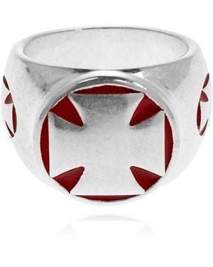 Vetements Ring With Cross - White