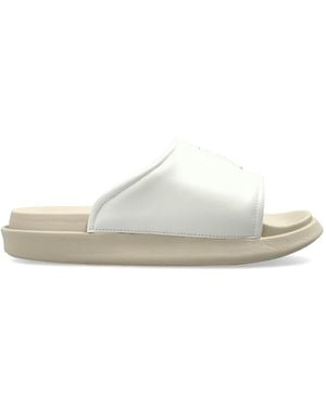Y-3 Slides With Logo - White
