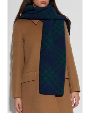 Burberry Wool Tartan Scarf - Blue