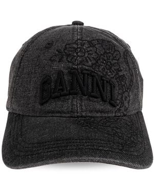 Ganni Baseball Cap - Black