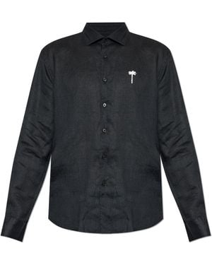Palm Angels Linen Shirt - Black