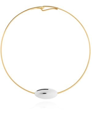 LIE STUDIO Brass Necklace "Scarlet" - White