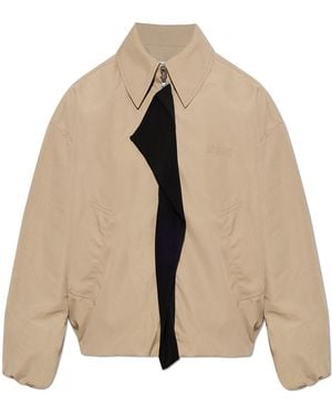 Loewe Jacket With Decorative Insert By The Zipper - Natural
