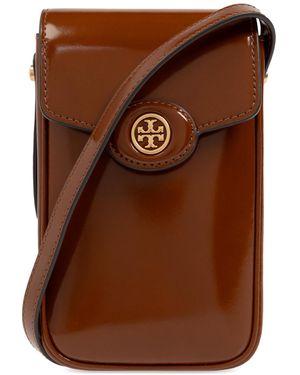 Tory Burch Phone Case On A Strap `Robinson` - Brown