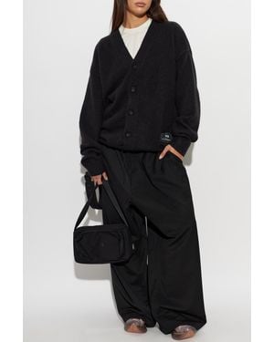 Y-3 Cardigan With Logo Patch - Black