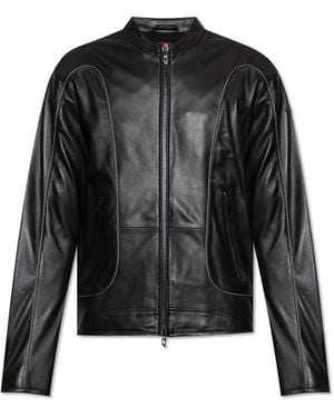 DIESEL Leather Jacket 'L-Krixy' - Black