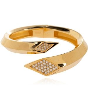 Versace Bracelet With Shimmering Crystals - Metallic