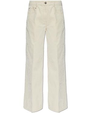forte_forte Velvet Straight-Leg Trousers - White